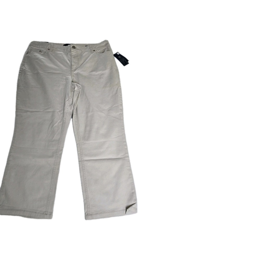 NWT BANDOLINO Khaki Riley‎ Relaxed Capri Cropped Pants 12